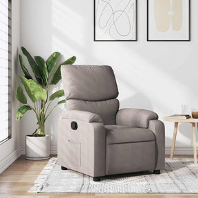 Vidaxl fauteuil verstelbaar stof taupe