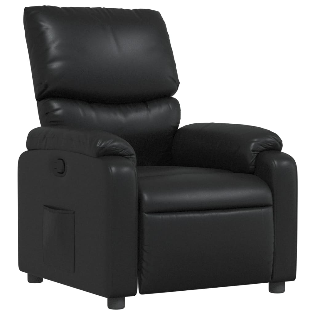 Vidaxl fauteuil verstelbaar kunstleer zwart
