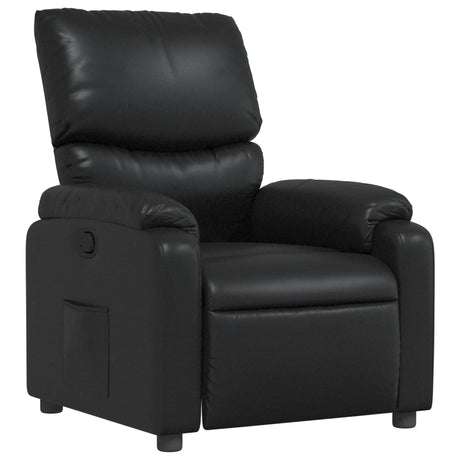Vidaxl fauteuil verstelbaar kunstleer zwart