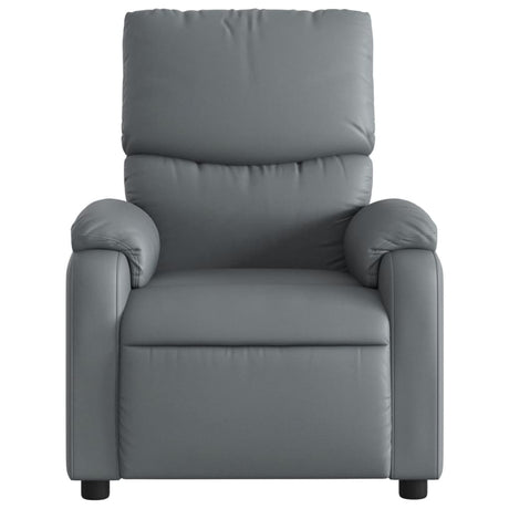 Vidaxl fauteuil verstelbaar kunstleer grijs