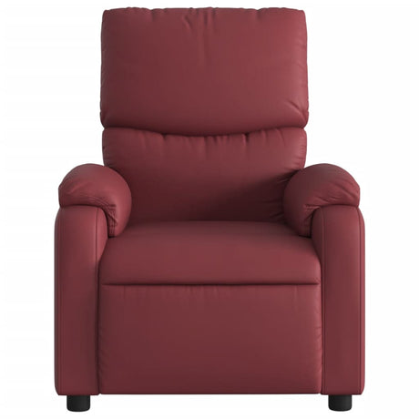 Vidaxl fauteuil verstelbaar kunstleer wijnrood
