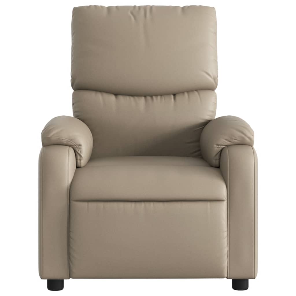 Vidaxl fauteuil verstelbaar kunstleer cappuccinokleurig