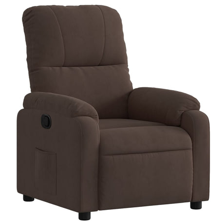 Vidaxl fauteuil verstelbaar microvezelstof bruin