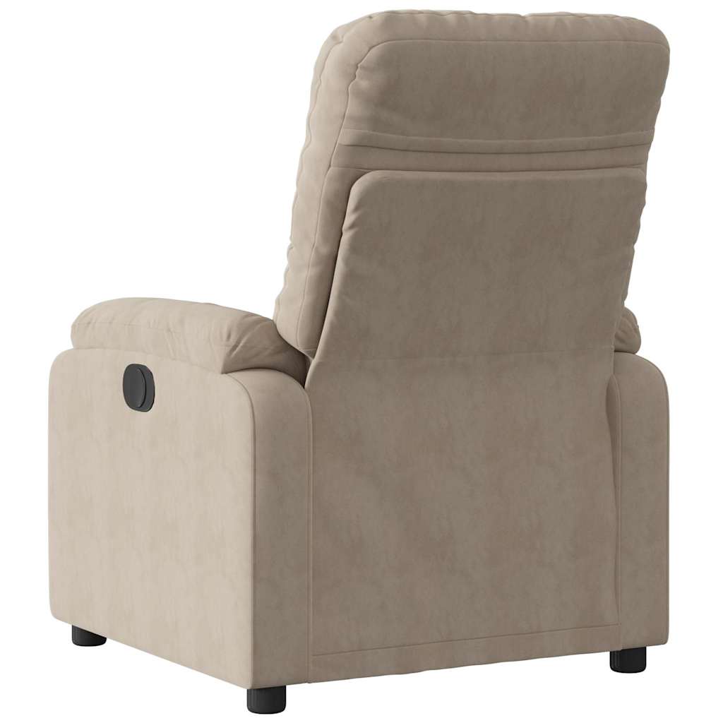 Vidaxl fauteuil verstelbaar microvezelstof taupe