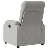Vidaxl fauteuil verstelbaar microvezelstof lichtgrijs
