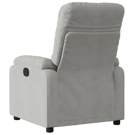 Vidaxl fauteuil verstelbaar microvezelstof lichtgrijs