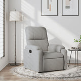 Vidaxl fauteuil verstelbaar microvezelstof lichtgrijs