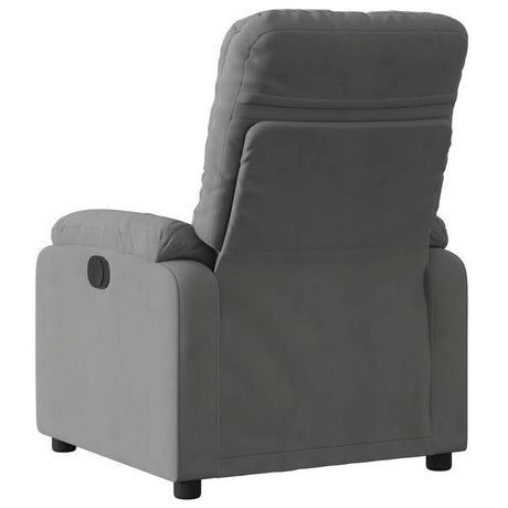 Vidaxl fauteuil verstelbaar microvezelstof donkergrijs