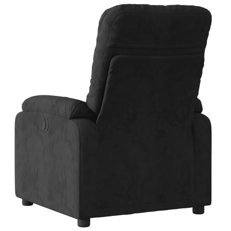 Vidaxl fauteuil verstelbaar microvezelstof zwart