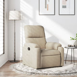 Vidaxl fauteuil verstelbaar microvezelstof crèmekleurig