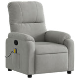 Vidaxl massagestoel microvezelstof lichtgrijs