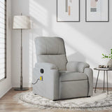 Vidaxl massagestoel microvezelstof lichtgrijs