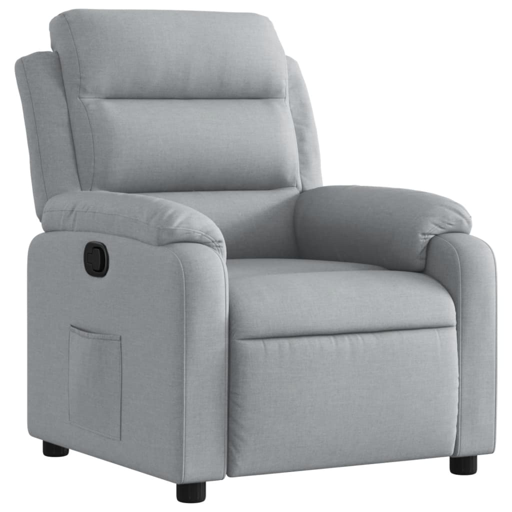 Vidaxl fauteuil verstelbaar stof lichtgrijs