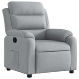 Vidaxl fauteuil verstelbaar stof lichtgrijs