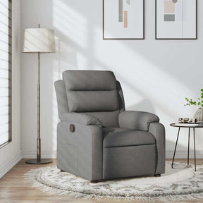 Vidaxl fauteuil verstelbaar stof donkergrijs