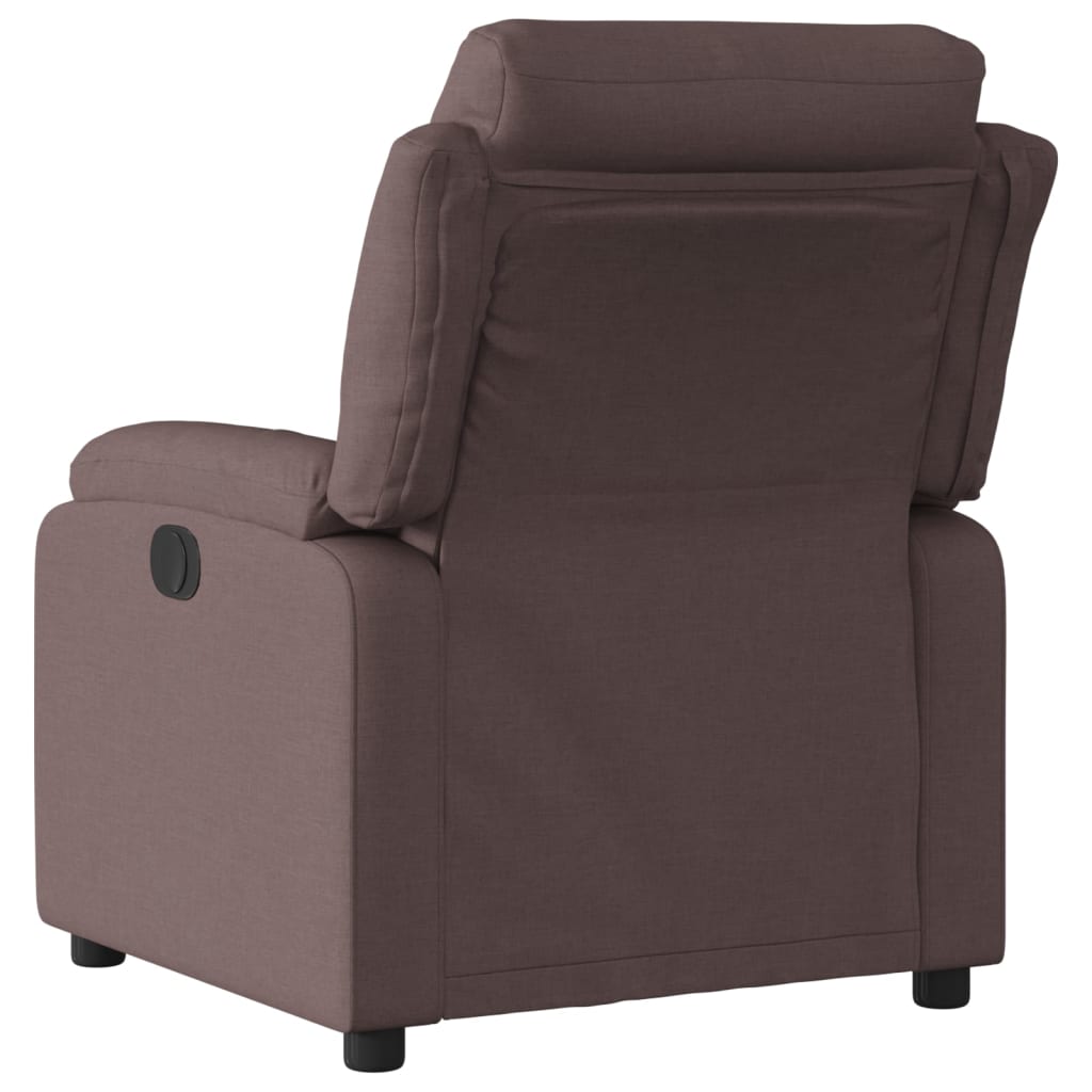 Vidaxl fauteuil verstelbaar stof donkerbruin