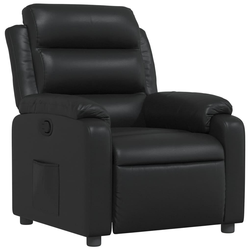 Vidaxl fauteuil verstelbaar kunstleer zwart
