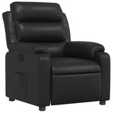 Vidaxl fauteuil verstelbaar kunstleer zwart