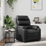 Vidaxl fauteuil verstelbaar kunstleer zwart