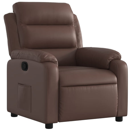 Vidaxl fauteuil verstelbaar kunstleer bruin