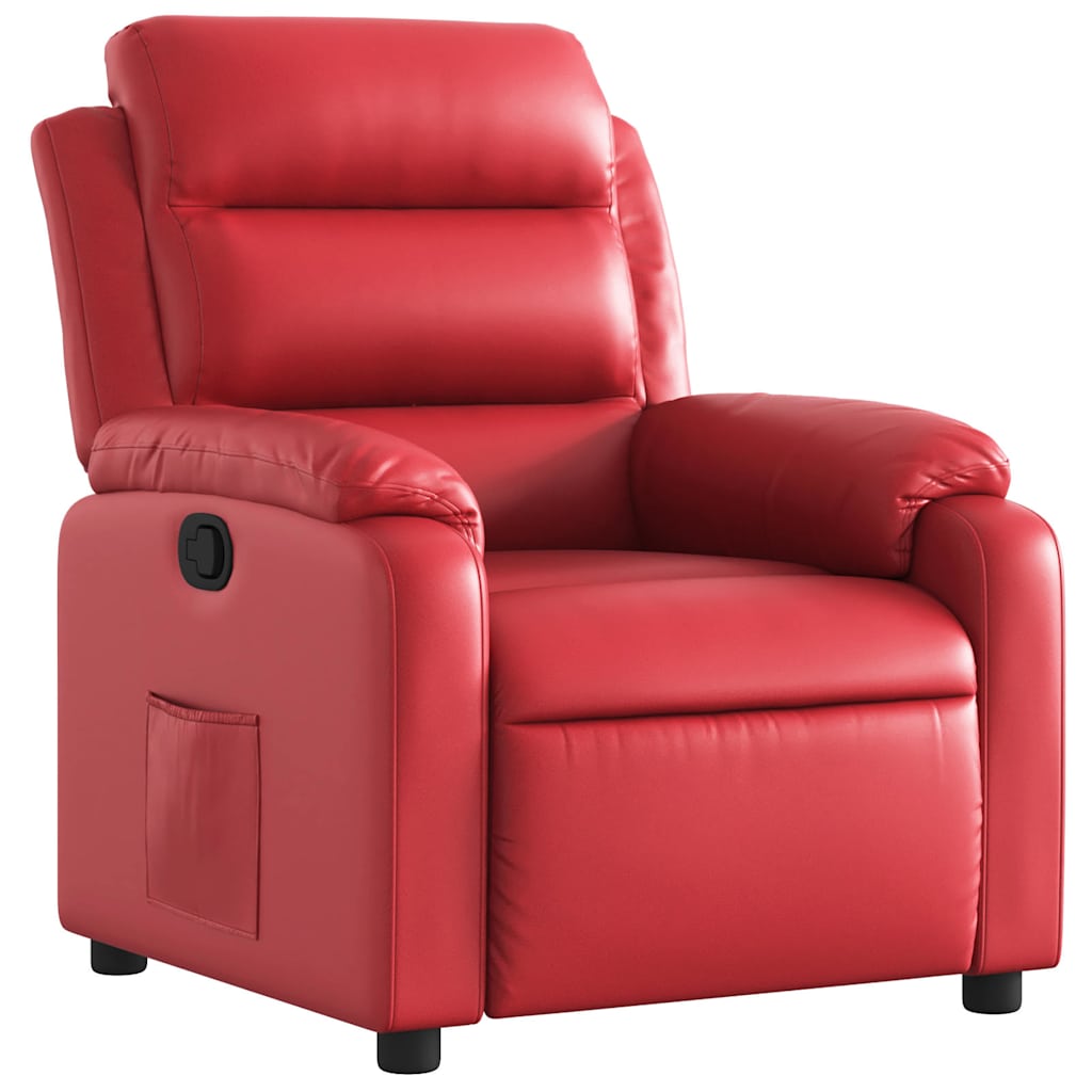 Vidaxl fauteuil verstelbaar kunstleer rood