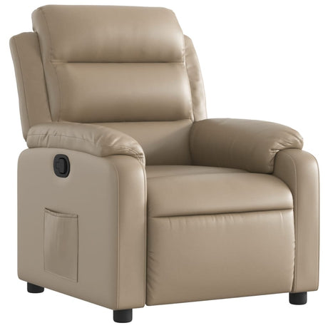 Vidaxl fauteuil verstelbaar kunstleer cappuccinokleurig