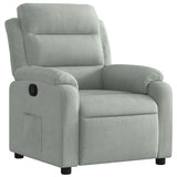 Vidaxl fauteuil verstelbaar fluweel lichtgrijs