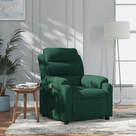 Vidaxl fauteuil verstelbaar fluweel donkergroen