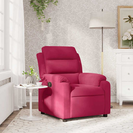 Vidaxl fauteuil verstelbaar fluweel wijnrood