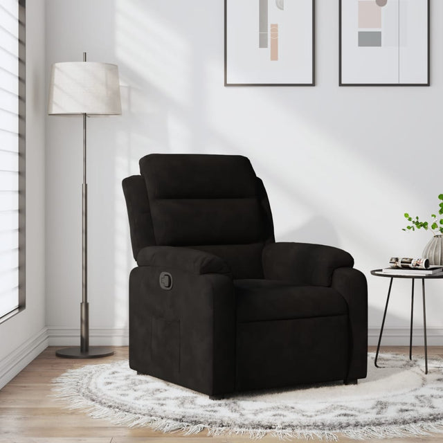 Vidaxl fauteuil verstelbaar fluweel zwart