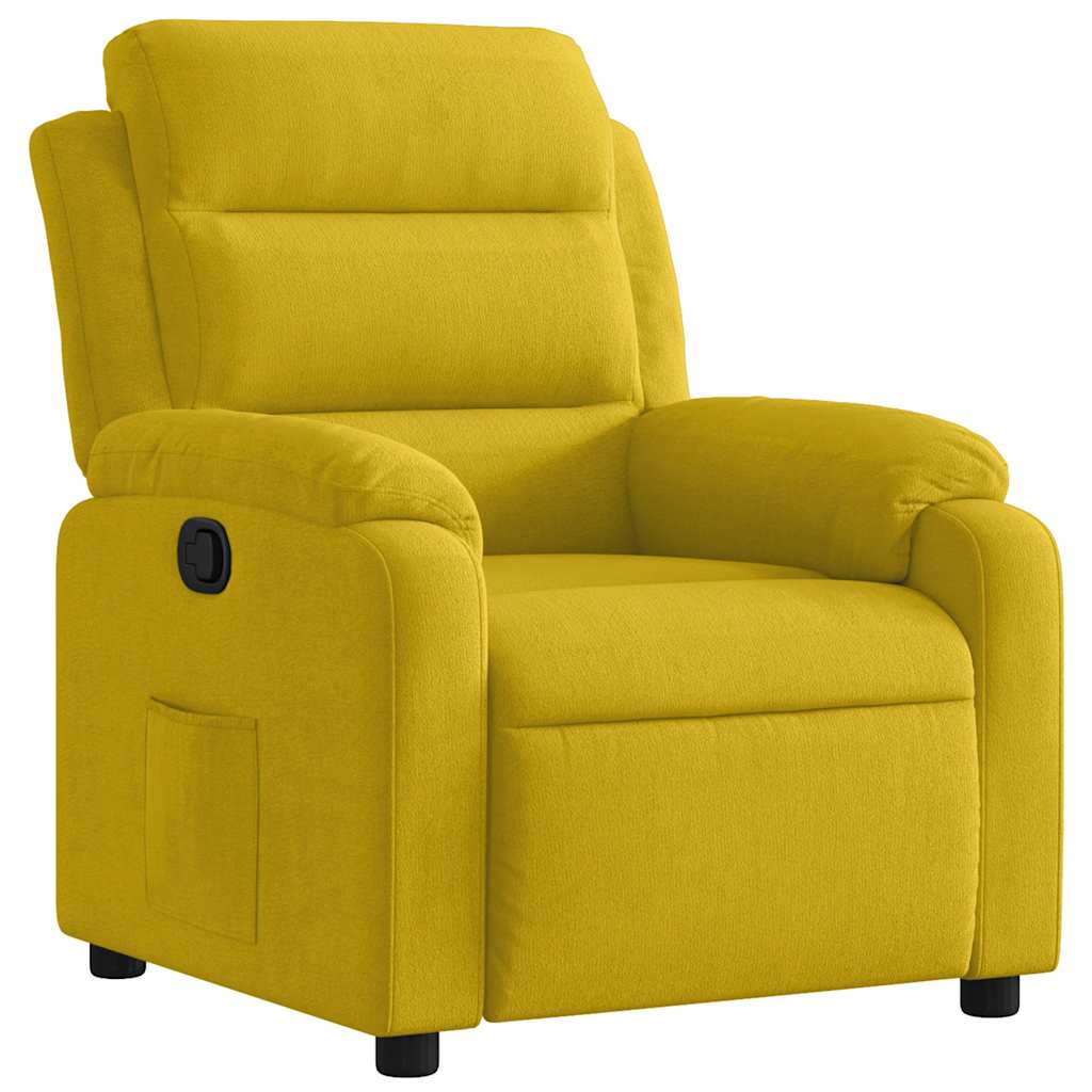 Vidaxl fauteuil verstelbaar fluweel geel
