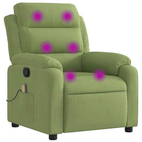 Vidaxl massagestoel verstelbaar fluweel lichtgroen