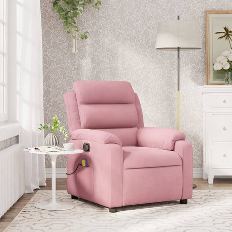 Vidaxl massagestoel verstelbaar fluweel roze