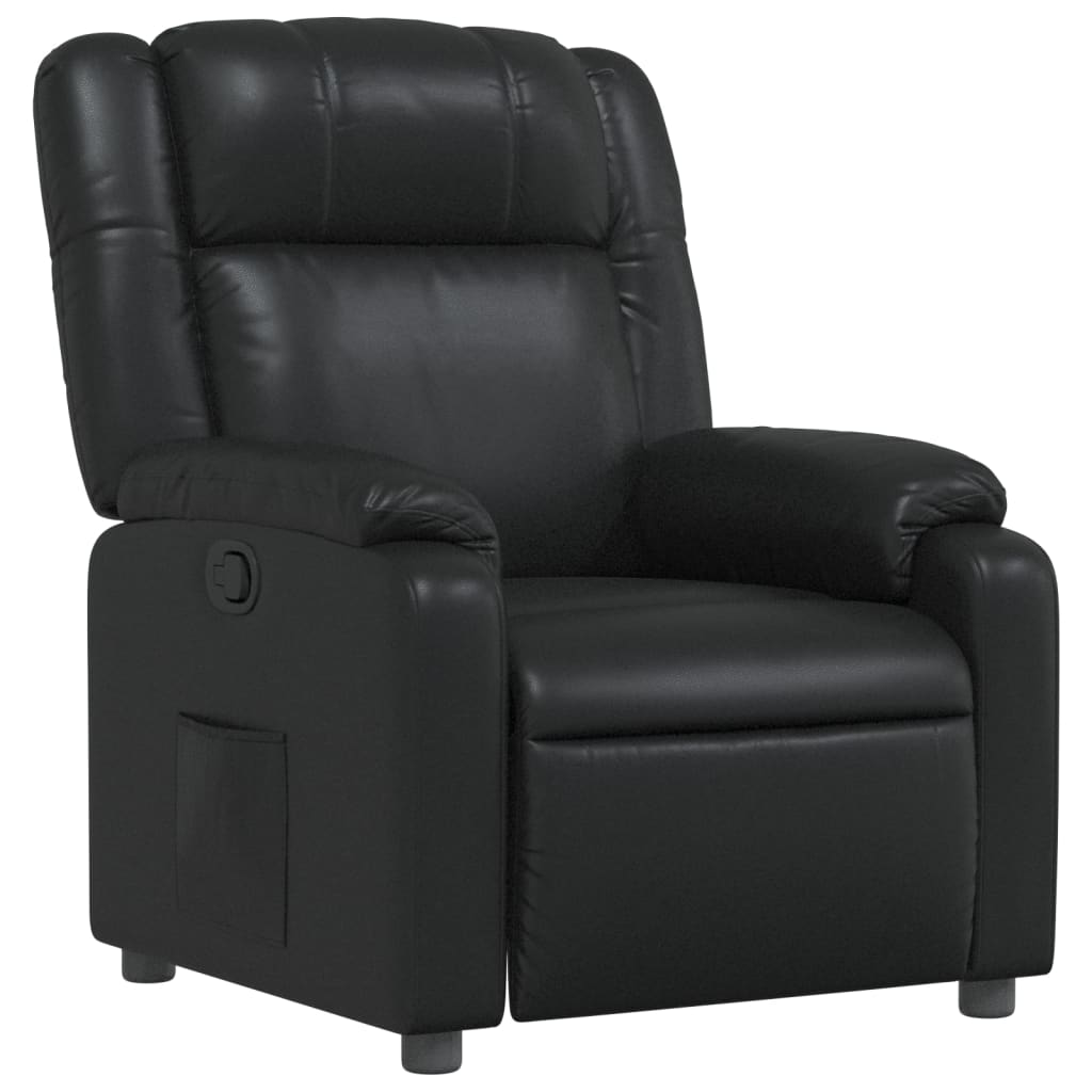 Vidaxl fauteuil verstelbaar kunstleer zwart