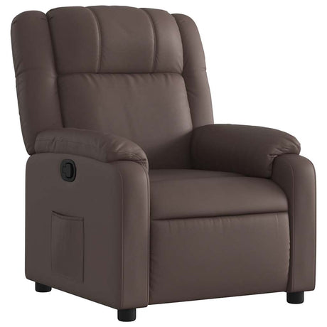 Vidaxl fauteuil verstelbaar kunstleer bruin