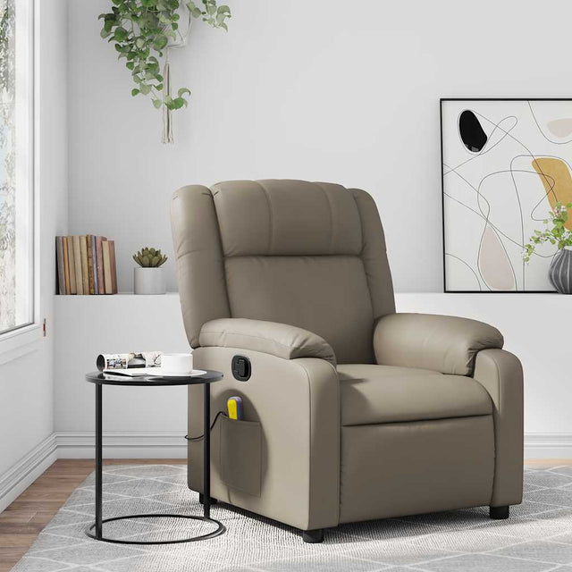 Vidaxl massagestoel verstelbaar kunstleer cappuccinokleurig