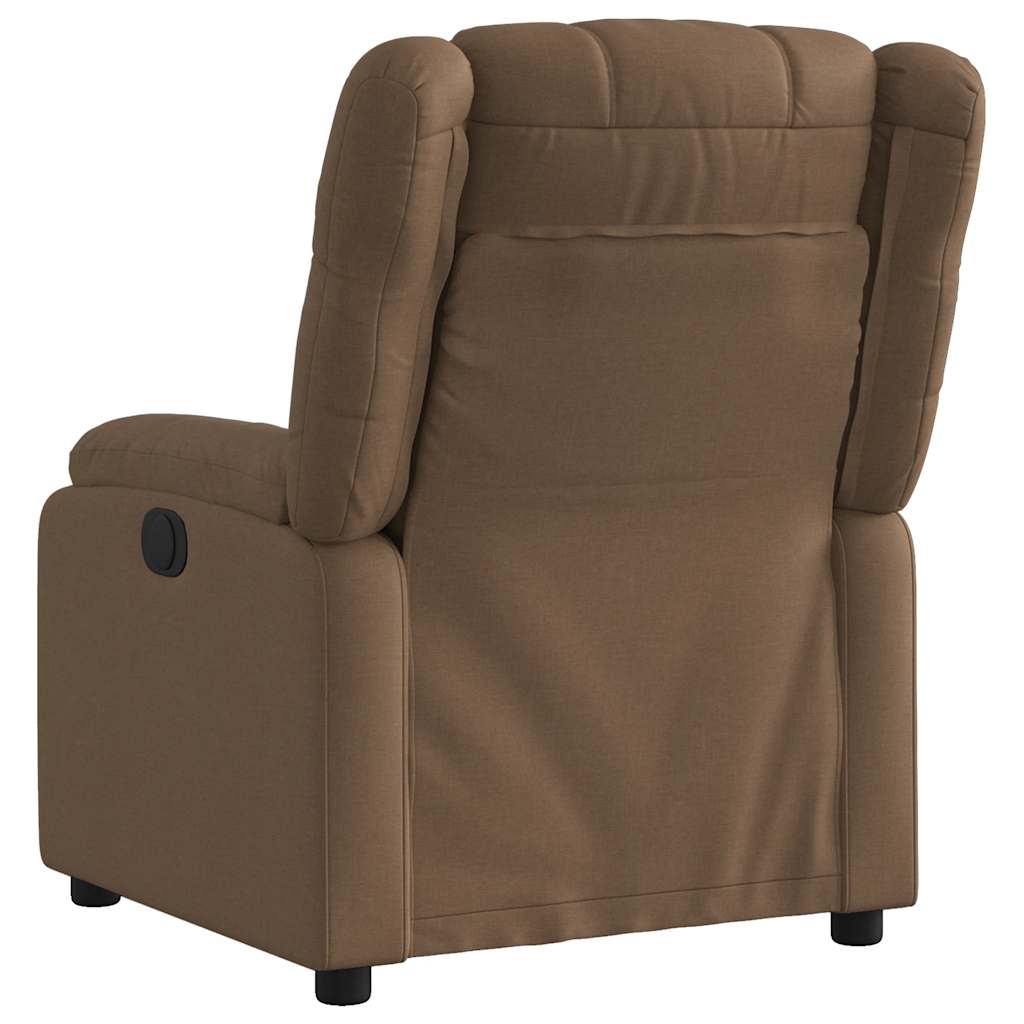 Vidaxl fauteuil verstelbaar stof bruin
