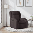 Vidaxl fauteuil verstelbaar stof donkerbruin
