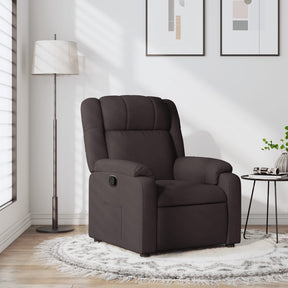 Vidaxl fauteuil verstelbaar stof donkerbruin