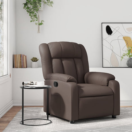 Vidaxl fauteuil verstelbaar kunstleer bruin