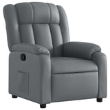 Vidaxl fauteuil verstelbaar kunstleer grijs