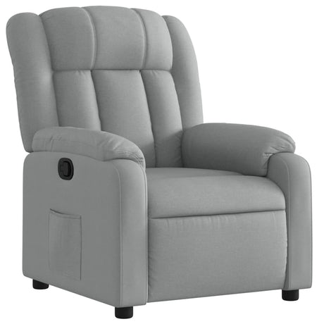 Vidaxl fauteuil verstelbaar stof lichtgrijs