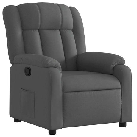 Vidaxl fauteuil verstelbaar stof donkergrijs