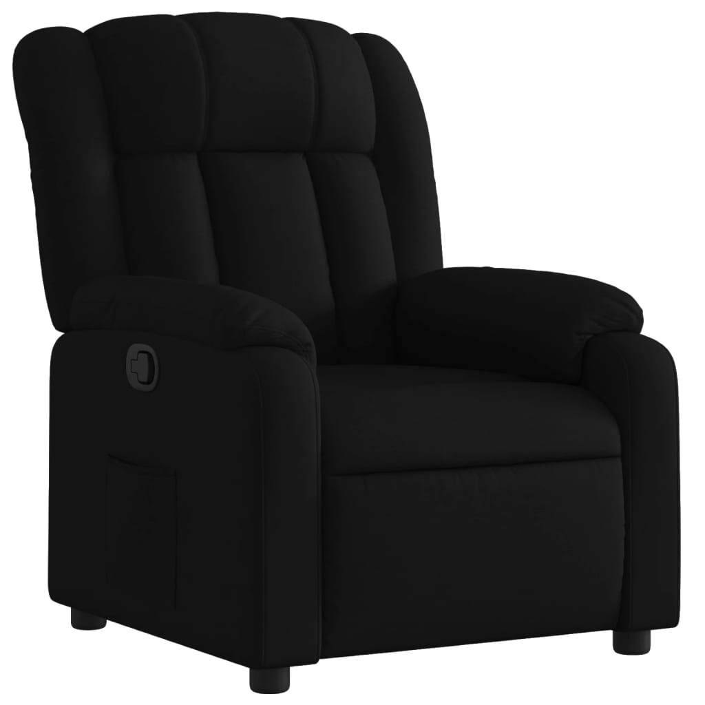Vidaxl fauteuil verstelbaar stof zwart