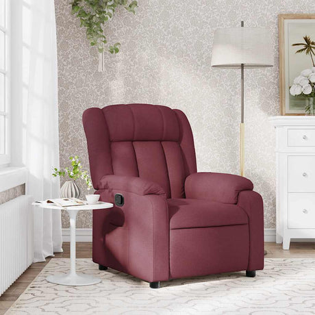 Vidaxl fauteuil verstelbaar stof wijnrood