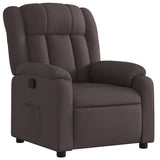 Vidaxl fauteuil verstelbaar stof donkerbruin