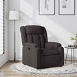 Vidaxl fauteuil verstelbaar stof donkerbruin