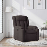 Vidaxl fauteuil verstelbaar stof donkerbruin
