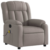 Vidaxl massagestoel verstelbaar stof taupe