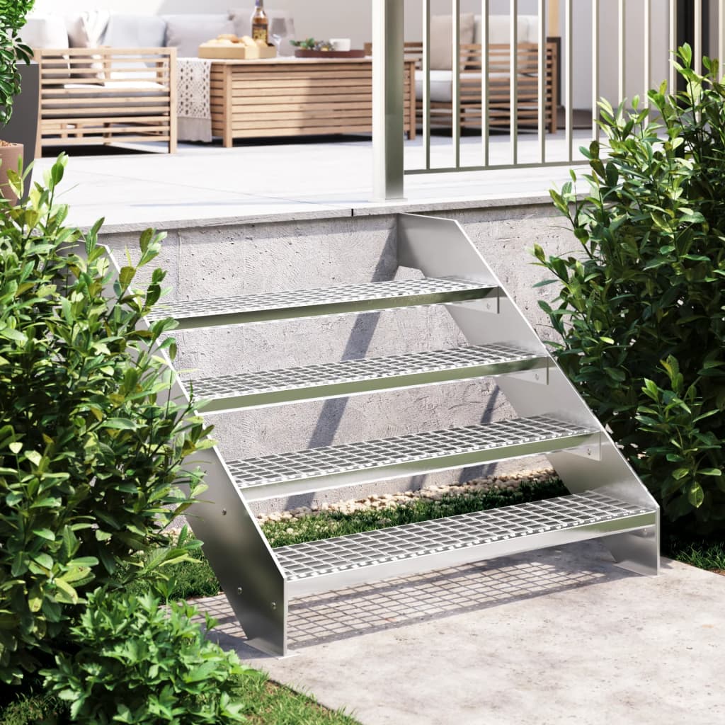 Vidaxl Step Step Grid 100x24x7 CM Galvanized Steel